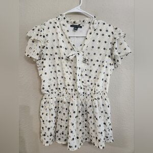 polka dot blouse size M
